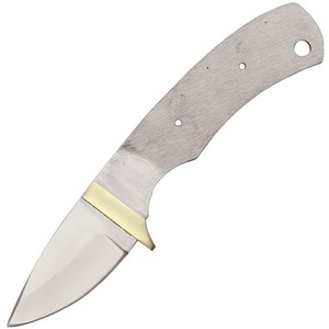 Knifemaking ナイフブレード 真鍮製ガード付き ドロップポイント 小サイズ BL087 ナイフメイキング フルタング