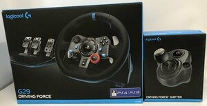 Wc400★PS4/PS3 LOGICOOL ロジクールG29 Driving Force & ドライビングフォース シフター セット 中古 動作未確認 ジャンク品★