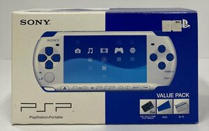 Ig122★未使用品 PSPバリューパック ホワイト・ブルー PSP-3000 ソニー ゲーム機本体 アクセサリ 中古★