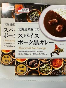 レトルトカレー　ベル食品スパイスポーク黒カレー　２箱