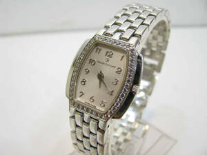 * secondhand goods *claude bernard Claw dobe Lunar ru wristwatch rhinestone lady's 