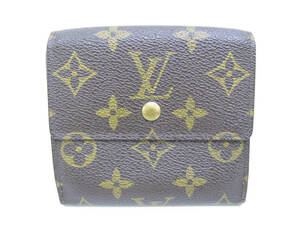 ☆中古品★LOUIS VUITTON TOILE MONOGRAM ルイヴィトン モノグラム ポルト モネ・ビエ カルト クレディ M61652 Wホック財布