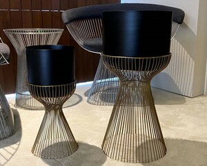 S+L SET!! Iron planter curve stand(検,midcentury,ミッドセンチュリー,ビンテージ,プラットナー,50's,スペースエイジ,アイアンプランター