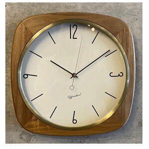 MCM wall clock/square(検 ウッドフレーム,ビンテージ,ミッドセンチュリー,イームズ,50's,60's,ジョージネルソン,木製,midcentury,eames