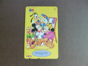 Disneyミッキーマウス　第一生命　テレホンカード未使用　50度数　A