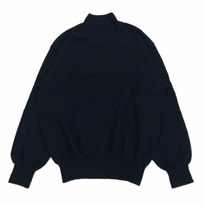 ●Men's Wear メンズウェア モックネック カシミヤ混 ウール ニット セーター M 黒 ブラック 国内正規品 メンズ 紳士