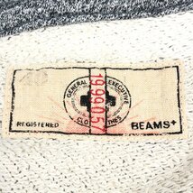 ●SUNNY SPORTS×BEAMS サニースポーツ ビームス ロゴプリント ショールカラー スウェット トレーナー 40(L) 杢グレー 国内正規品 メンズ_画像3