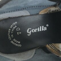 ●THE GORILLA SHOE ゴリラシュー 754 本革 レザー ワークブーツ 7D(約25cm) 黒 ブラック レザーブーツ レースアップ メンズ 紳士_画像5