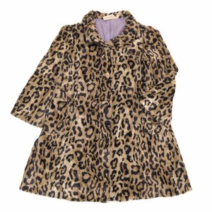 *SNIDEL Snidel Leopard fur coat 1(M) leopard print made in Japan A line long sleeve jacket feather weave domestic regular goods lady's for women 