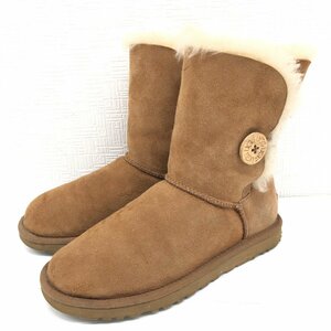 ●UGG アグ 定価30,800円 ベイリーボタン 定番人気 ムートンブーツ US6(23cm) ブラウン ショートブーツ BAILEY BUTTON レディース 女性用