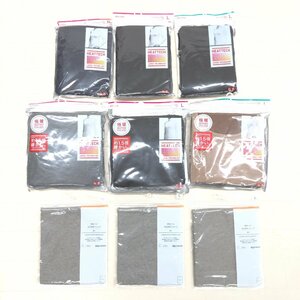 ●新品 UNIQLO ユニクロ 無印良品 総定価約11,500円 極暖 ヒートテック シャツ インナー 腹巻きショーツ 9点セット L/XL/M LL 2L 大きい