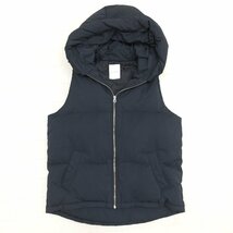 ●AZUL by moussy アズール フーデット コクーン ダウンベスト M 黒 ブラック ダウンジャケット ダウンパーカー 国内正規品 レディース_画像1