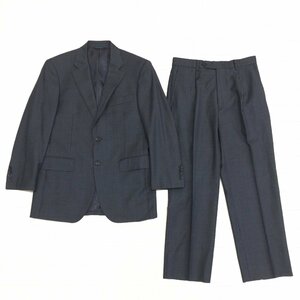 ●伊Ermenegildo Zegna ゼニア社製生地 2B スーツ 上下セットアップ 90A4(S相当) チャコールグレー エルメネジルドゼニア メンズ 紳士