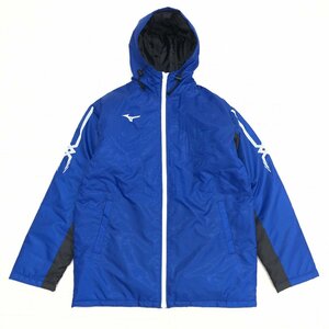 ◆極美品 Mizuno ミズノ 読売新聞 箱根駅伝 ベンチコート F 青 ブルー ハーフコート 駅伝 マラソン スポーツ観戦 応援 非売品