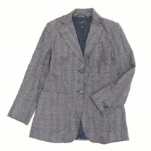 ●MaxMara WEEKEND マックスマーラ 麻 リネンブレンド ウール ニット ハーフコート 40(L) グレー系 ジャケット 国内正規品 レディース_画像1