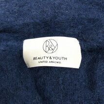 ●B&Y UNITED ARROWS ユナイテッドアローズ アルパカ ニット オープン カーディガン F 濃紺 ネイビー 長袖 羽織り 国内正規品 レディース_画像3