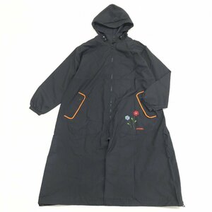 ●Jocomomola ホコモモラ 刺繍装飾 レインコート F 黒 ブラック カッパ 雨具 国内正規品 レディース 女性用 婦人 シビラ