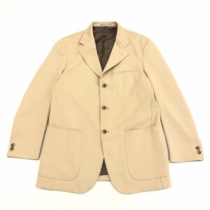 ●美品 YUKI TORII HOMME ユキトリイオム エコレザー風 スーツ ジャケット 100AB7(2XL相当) ベージュ トリヰ 3L 特大 大きいサイズ メンズ