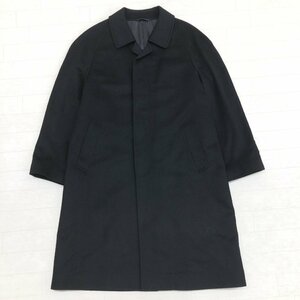 ◆美品 Pure Cashmere フジコウ 高級カシミヤ100% ステンカラーコート L 黒 ブラック ロングコート カシミア 国内正規品 メンズ 紳士