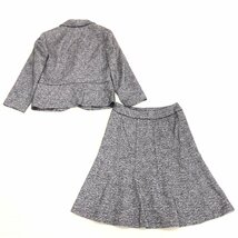 ●TRANS WORK トランスワーク カシミヤ アンゴラ ウール混 スカート スーツ 上下セットアップ 44(2XL) 日本製 3L ゆったり 大きい 女性用_画像2