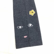 TSUMORI CHISATO ツモリチサト ウールブレンド ストレッチ ワンピース 2(M相当) ダークグレー チュニック ミモレ丈 国内正規品 レディース_画像6