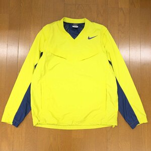 ●NIKE GOLF ナイキゴルフ 2WAY ウインドブレーカー ゴルフジャケット ベスト XL 黄緑 ライトグリーン スニードジャック 特大 大きい 2L LL