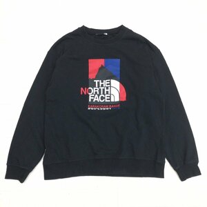 ●THE NORTH FACE ノースフェイス カラコラムレンジクルー スウェット トレーナー XL 黒 ブラック 長袖 アウトドア 特大 大きい 2L LL