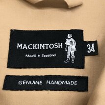 ●英国製 MACKINTOSH LONDON マッキントッシュロンドン 撥水 ゴム引き ボンディングコート 34(XS相当) ベージュ ハーフコート 国内正規品_画像3