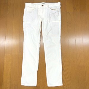 23区 denim ニジュウサンク ベロア ストレッチ テーパードパンツ 40(L) 実寸w82 白 ホワイト 国内正規品 レディース 女性用