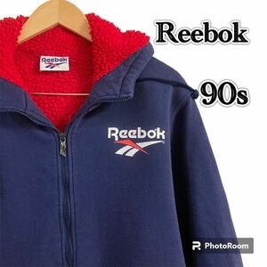 90sVintage Reebokリーボックジップアップジャケット/ブルゾン/希少一点物L〜XL相当