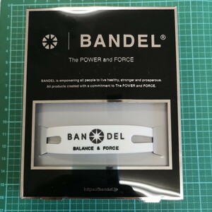 ★新品未使用★BANDEL バンデル 正規品/ブレスレット Mサイズ 17.5cm/ホワイト×ブラック/磁気/シリコン