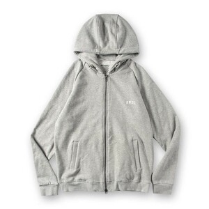 ★半額以下★バンデル BANDEL 高級仕様 パーカー Lサイズ/ZH004 グレー BNDL Zipup Hoodie Heather Grey/裏起毛 ジップ アップ フーディー