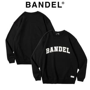 ★半額以下★バンデル BANDEL Lサイズ/長袖 黒ブラック クルーネック COLLEGE FRONT LOGO CREWNECK CS007/ロング Ｔシャツ