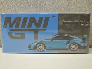TSM-Model MINI GT 1/64 ポルシェ 991 GT2 RS ヴァイザッハ パッケージ マイアミブルー(左ハンドル) MGT00344-L/未開封品