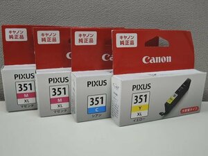 Canon キャノン 純正品 インクタンク PIXUS ピクサス 3色セット BCI-351XL Y/M + BCI-351 C 合計4箱セット 取付期限切れ 未開封/ジャンク扱