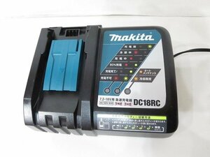 makita [マキタ] 7.2-18V 急速充電器 [DC18RC] 50/60Hz 100V 純正 アクセサリー メロディー 工具 周辺機材 充電器のみ /中古品 V16.0 4836