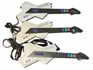 KONAMI コナミ GUITAR FREAKS ギター フリークス PlayStation 専用コントローラー RU018 コントローラー 3本セット まとめ売り