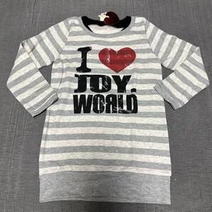 新品ボーダー長袖TシャツロンTチュニックワンピース130