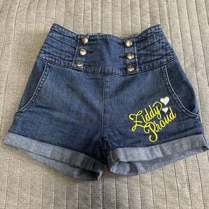 1回着用ziddyジディ サイドファスナーデニムショートパンツ6900円 140 ジェニィ JENNI