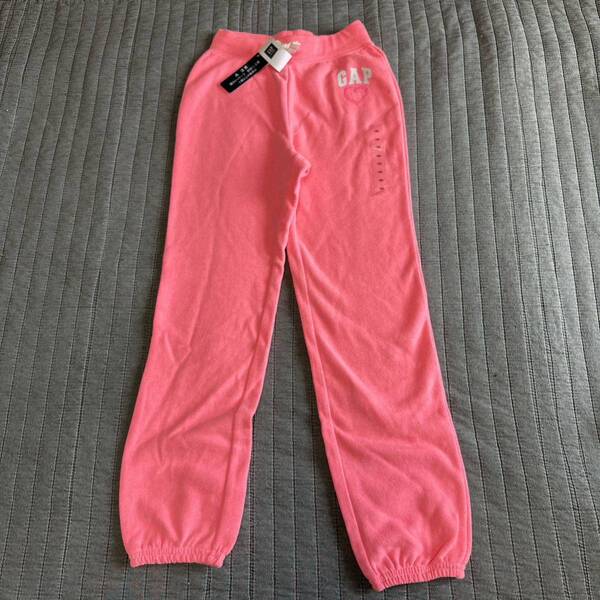 新品GAPネオンカラーピンク 裏起毛スウェットパンツ120 ダンススポーツ ジャージ ズボン スラックス