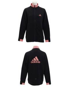  new goods Adidas adidasTeam color block jersey jacket lady's S elementary school upper grade middle . high school 7550 jpy black pink Logo pretty sport 