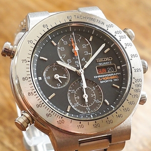 ★電池交換済★ セイコー 7T59-6A00 稼動品 送料無料 SEIKO QUARTZ CHRONOGRAPH 1/100SEC SPORTS150 ビンテージ アンティーク