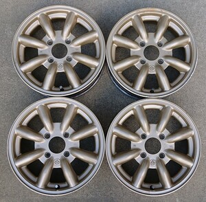 ☆watanabe 5J PCD100 +40 CV 4本SET 4H Eight Spoke 1350 ワタナベ エイトスポーク 13inch 旧車 JDM SSR Hayashi Speed Star RS8 軽car FF