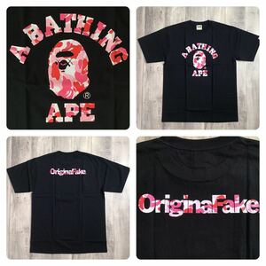 ★新品★ XL KAWS × original fake × BAPE Tシャツ カウズ a bathing ape ベイプ エイプ アベイシングエイプ bendy ABC camo Pink i582