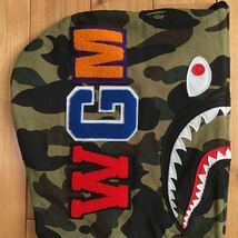 中綿キルティング シャーク パーカー Lサイズ 1st camo shark full zip hoodie jacket a bathing ape BAPE camo エイプ ベイプ WGM i7_画像5