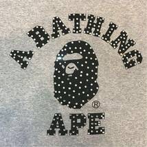 スワロフスキー カレッジロゴ Tシャツ Mサイズ a bathing ape bape swarovski ラインストーン エイプ ベイプ アベイシングエイプ nigo_画像1