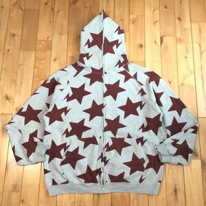 ★XL★ BAPE スター パーカー グレー a bathing ape BAPE STA full zip hoodie エイプ ベイプ アベイシングエイプ STAR NIGO i8