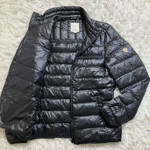 極美品/S相当●DIESEL ディーゼル ダウンジャケット ライダース ブルゾン ジップアップ Zip 肉厚 中綿 極暖 ブラック 黒 メンズ アウター