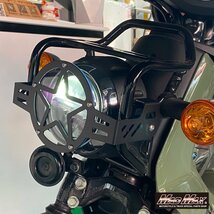 バイク用品 Mr.Quick製 HONDA ホンダ CC50/CC110 クロスカブ スター ヘッドライトガード クリア/星 プロテクター 飛び石防止【送料800円】_画像3