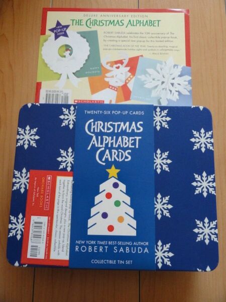 英語 クリスマスカードセット Christmas Alphabet Cards Robert Sabuda ロバート・サブダ 